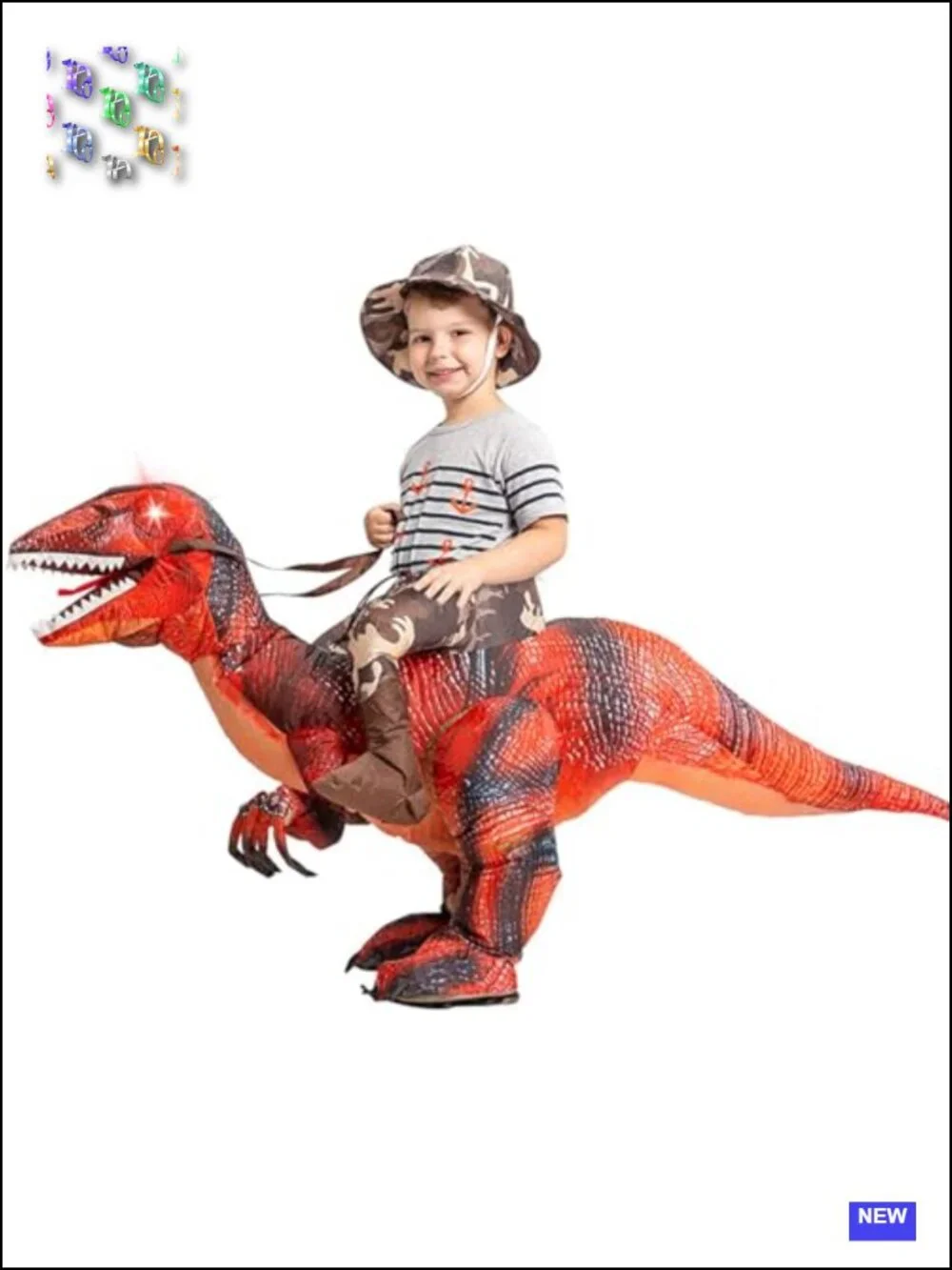 Kids Inflatable Dinosaur Costume Halloween Cosplay Blow Up T-Rex Funny Party